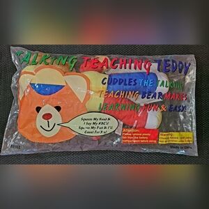 Teddy Bear Plush Stuffed Talking Teaching Learn Vintage